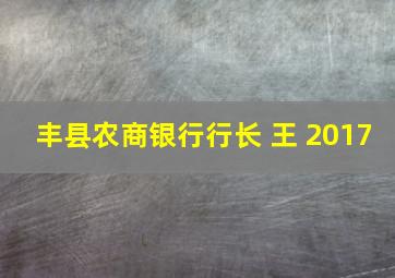 丰县农商银行行长 王 2017